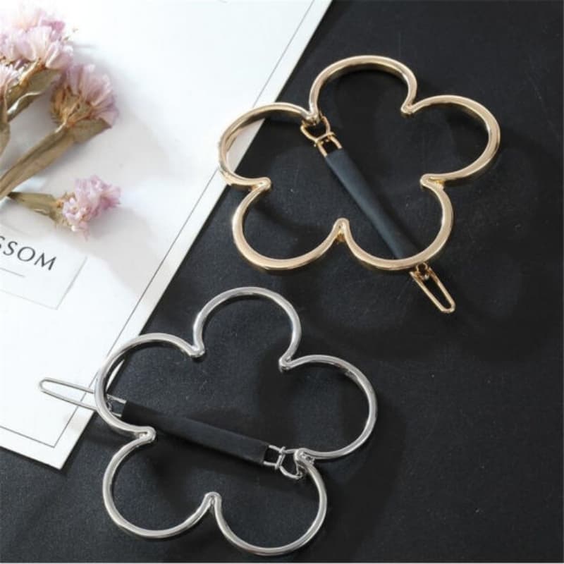 Flower metal hair pin Hair Clip Ponytail Holder Hair Accessories for Women