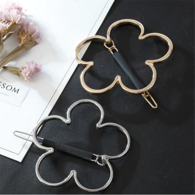 Flower metal hair pin Hair Clip Ponytail Holder Hair Accessories for Women