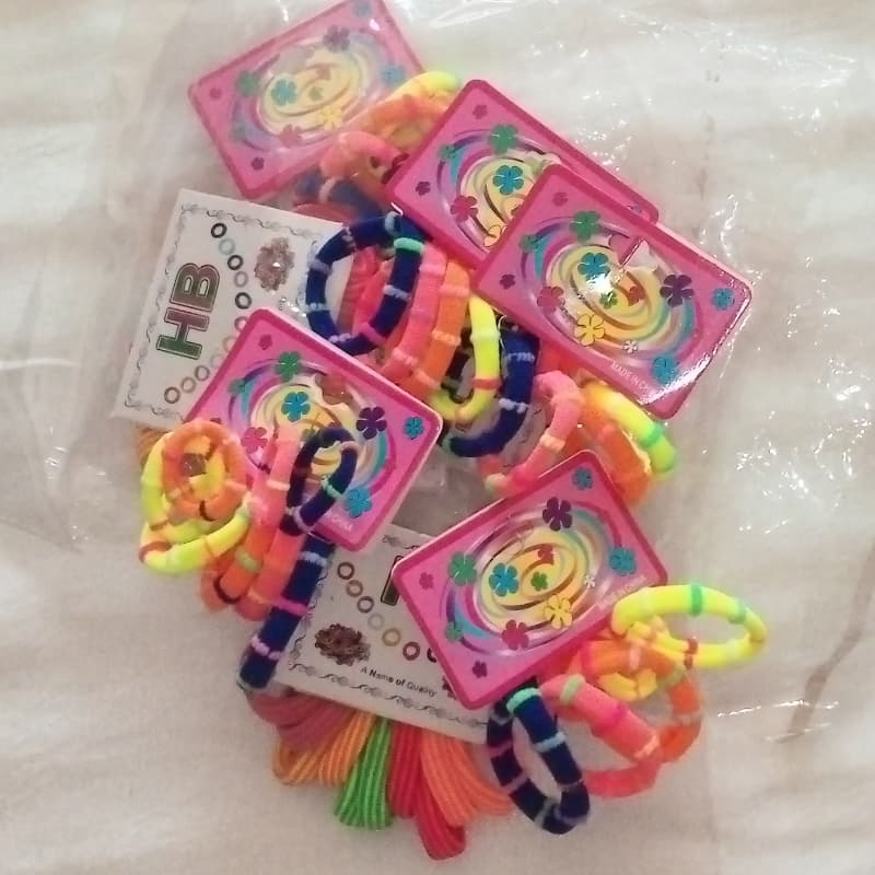 Hair Ties hair poni pony multi colors  8 pieces hair accessories