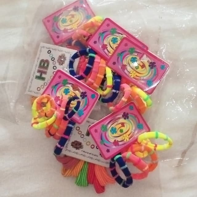 Hair Ties hair poni pony multi colors  8 pieces hair accessories