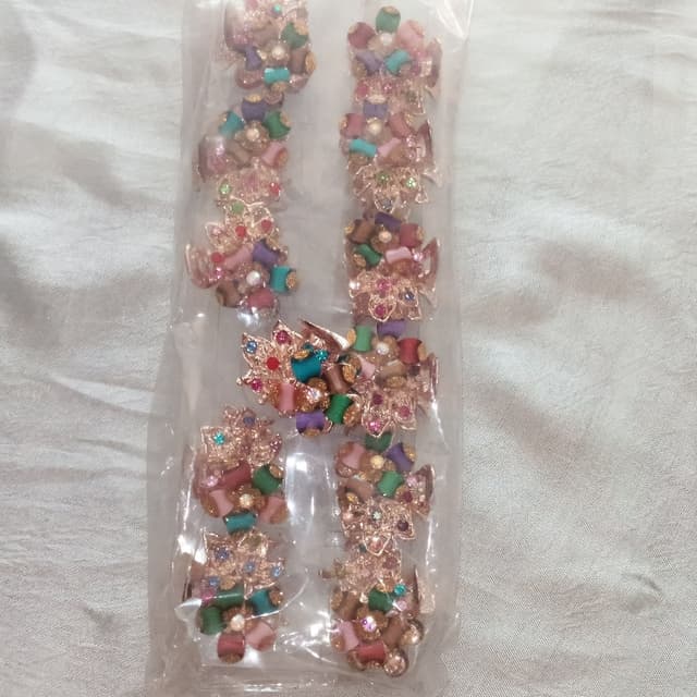 Stylish Decorative Matal Hair Clips multi colors stones Hair claws Accessor
