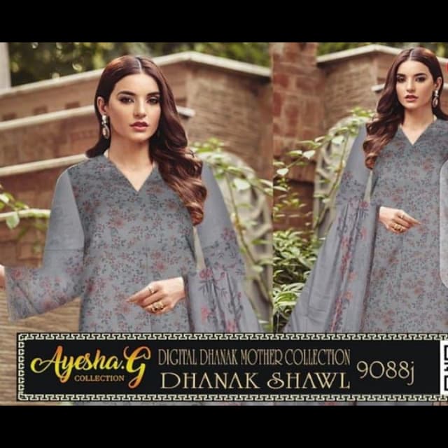 Digital Dhanak Mother collection Digital Dhanak Shawl fabric and color 100%