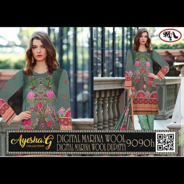 Digital Marina Wool 20.20 Digital Marina Neck Embroidery Digital Print Digi