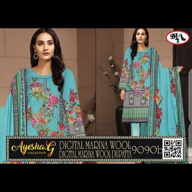 Digital Marina Wool 20.20 Digital Marina Neck Embroidery Digital Print Digi