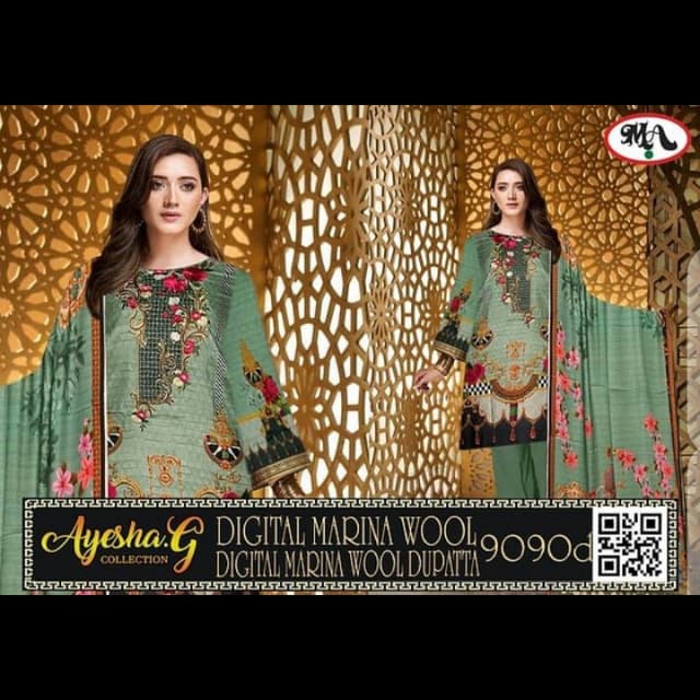 Digital Marina Wool 20.20 Digital Marina Neck Embroidery Digital Print Digi