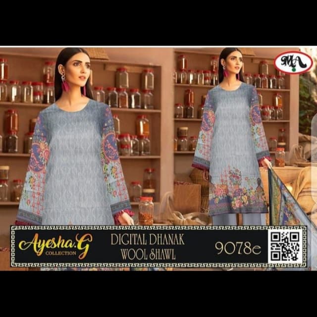 Digital Dhanak wool shawl  Fabric and color 100% garanttee