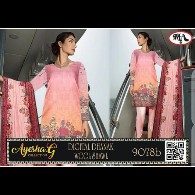 Digital Dhanak wool shawl Fabric and color 100% garanttee