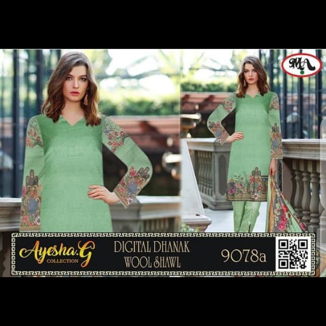 Digital Dhanak wool shawl Fabric and color 100% garanttee