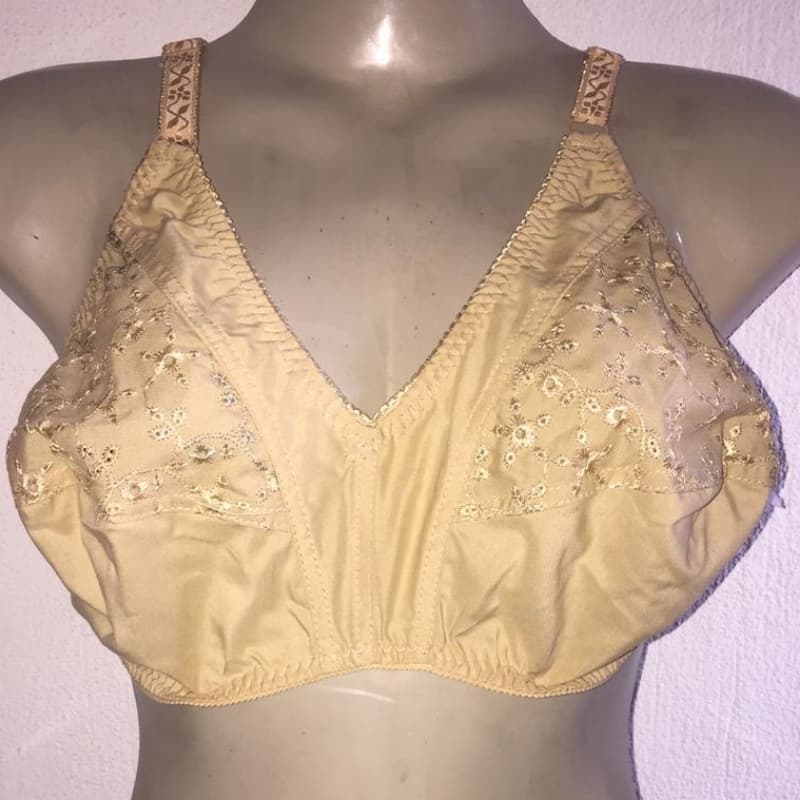 Cotton embroided bra