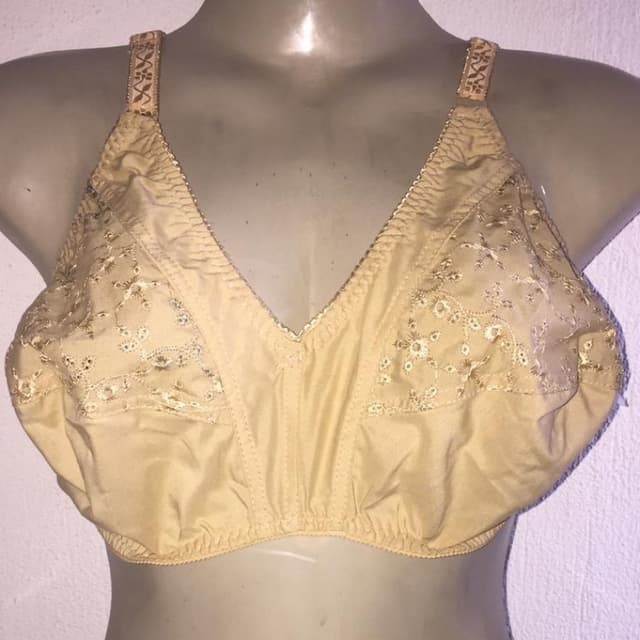 Cotton embroided bra