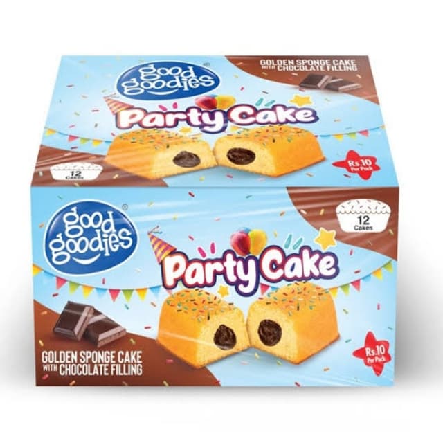 Good goodies party cake chocolate pack of 12