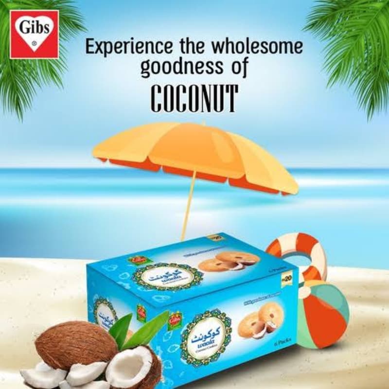 Gibs coconut biscuits pack of 6