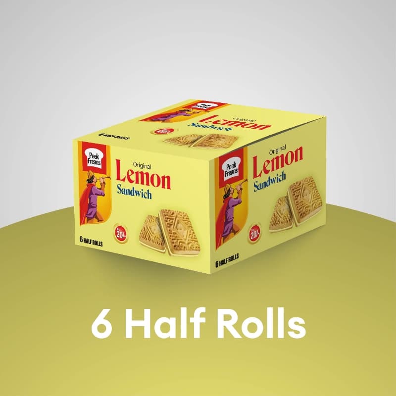 Peak freans original lemon sandwich pack of 6 half roll