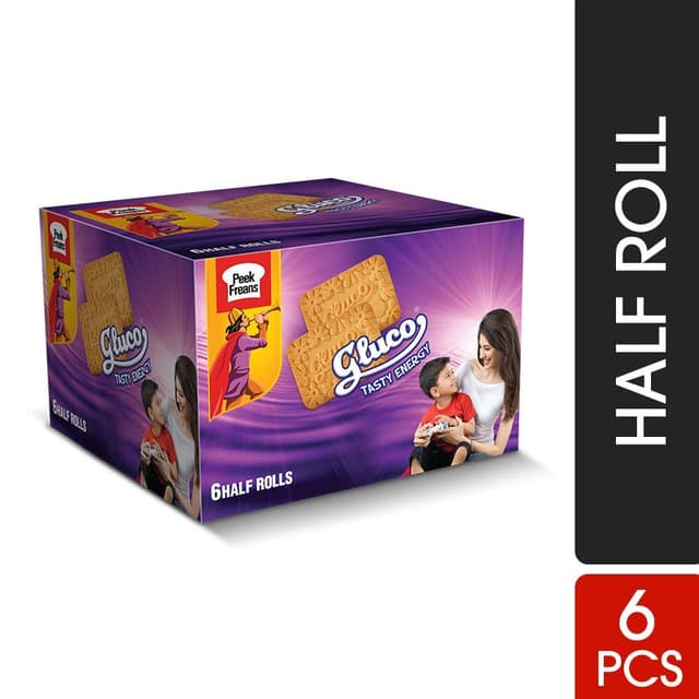 Gluco biscuits pack of 6 half roll