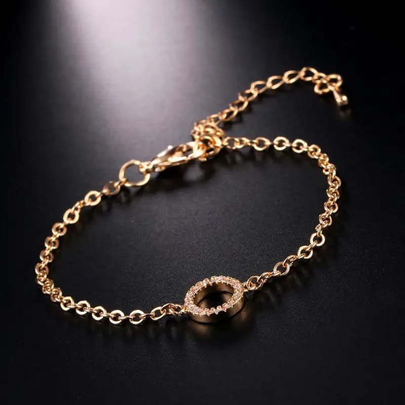 Fashion Simple Single Ring Jewelry suit Women's Accessories Wedding Bride Crystal Pendant Necklace Earrings Bracelet suit