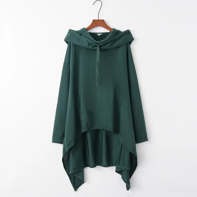 European and American solid color long hooded vests