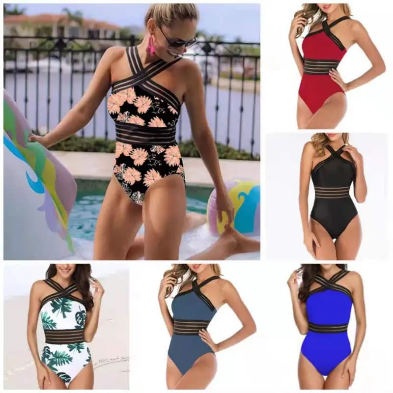 Sexy One-Piece Lace Mesh Bikini Swimsuit