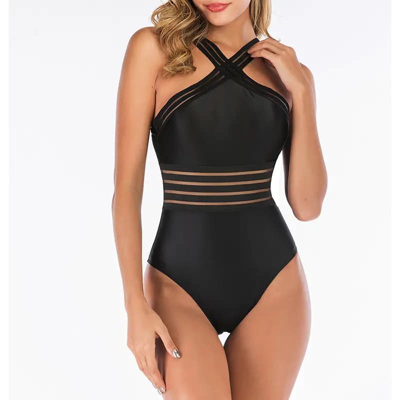 Sexy One-Piece Lace Mesh Bikini Swimsuit