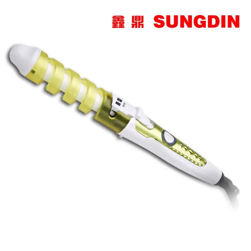 Foreign trade anti-scalding spiral curling iron ceramic glaze spiral screw