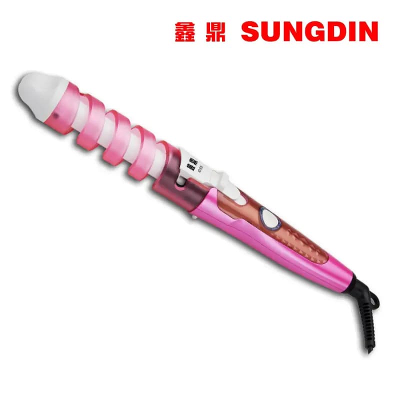 Foreign trade anti-scalding spiral curling iron ceramic glaze spiral screw