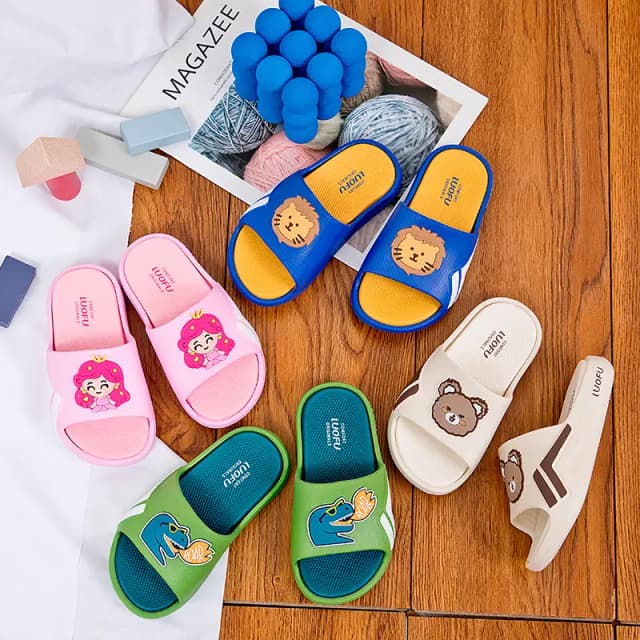 Cartoon Children's Cartoon Parent-Child Baby Summer Non-Slip Soft-Soled Bathroom Home Wear Student Dormitory Sandals