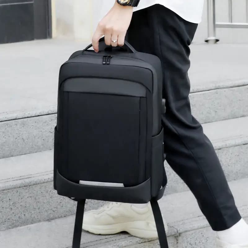 Cross-Border Business Backpack Men's Waterproof Computer Backpack High-End Student School Bag College Student Travel Backpack