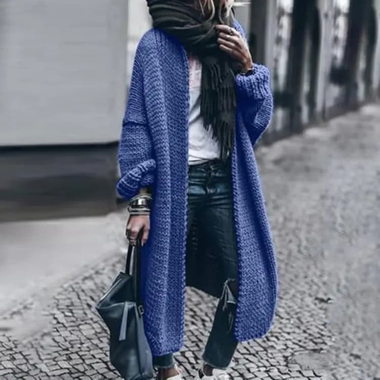 Autumn and Winter New Amazon New Long-Sleeved Knitted Cardigan Casual Loose Woolen Sweater Knitted Sweater Jacket