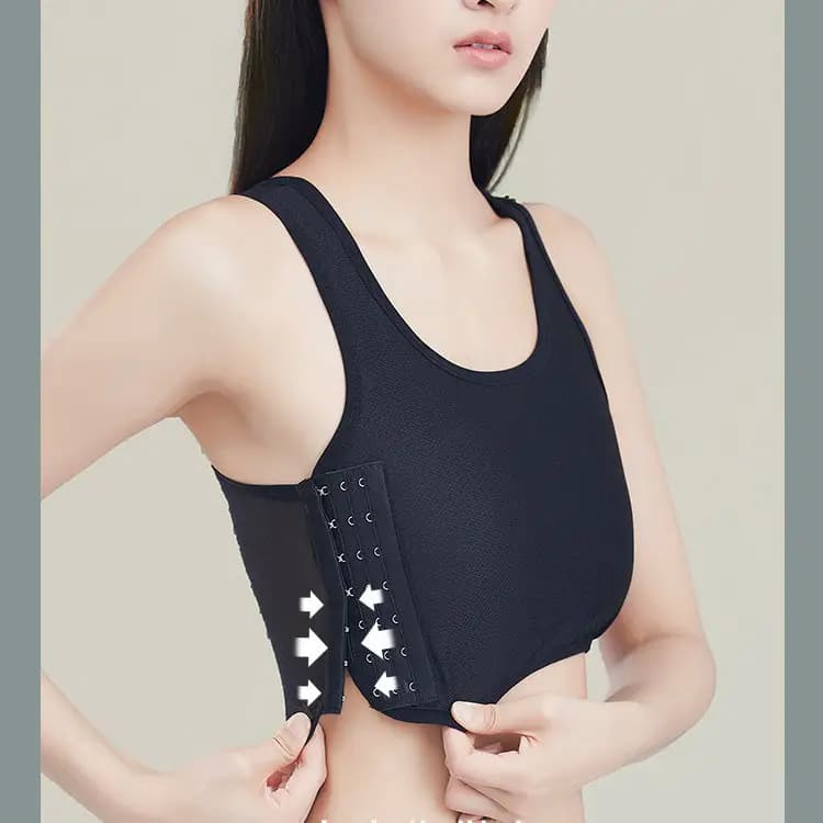 Seamless Bust Shaping Sports Vest Thin Wrap Bra for Women Students, Reduces Bust Size, Shockproof Underwear