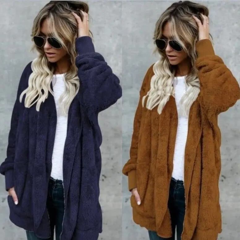 Cross-border women's clothing Amazon popular autumn and winter woolen warm cotton-padded coat