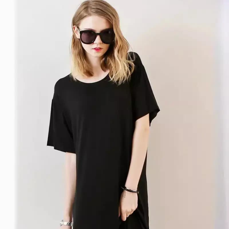 large size women's summer 360kg short sleeve dress long skirt