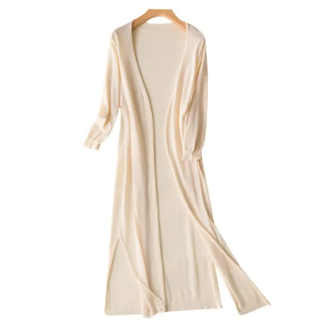 Sun protection knitted cardigan coat Women's Mid-length